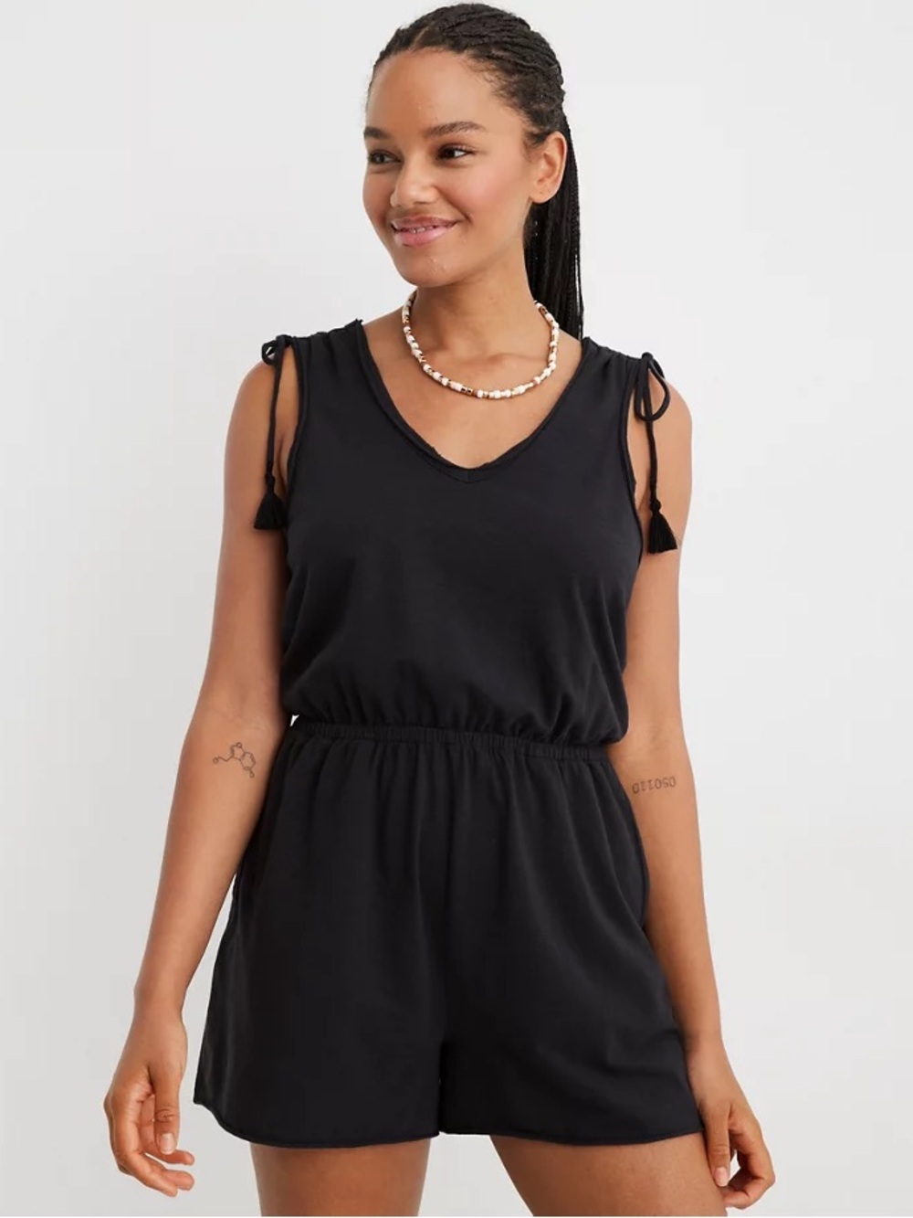 Aerie Pleated Romper Olive Green size Medium - Picture 16 of 16